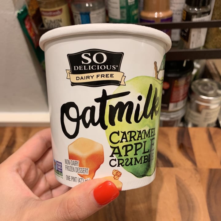 photo of So Delicious Dairy Free Oatmilk Caramel Apple Crumble Ice Cream shared by @toastykakes on  02 Aug 2020 - review