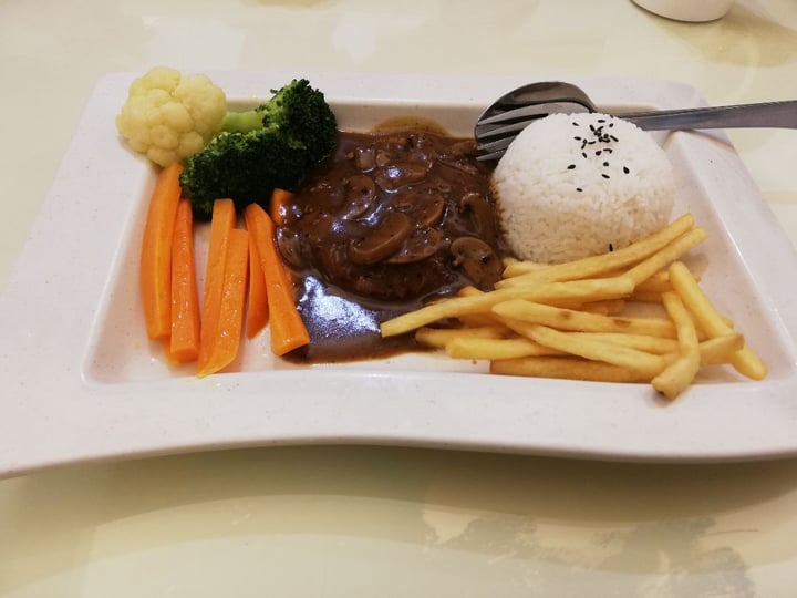 photo of pure heart vegetarian restaurant Mushroom Steak With Rice shared by @yogaong on  15 Oct 2019 - review