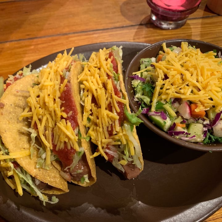 photo of Montezuma's Mexican Restaurant & Bar - Burleigh Heads, QLD Vegetarian Bean Tacos With Vegan Cheese shared by @cookcraftcollective on  23 Jun 2020 - review