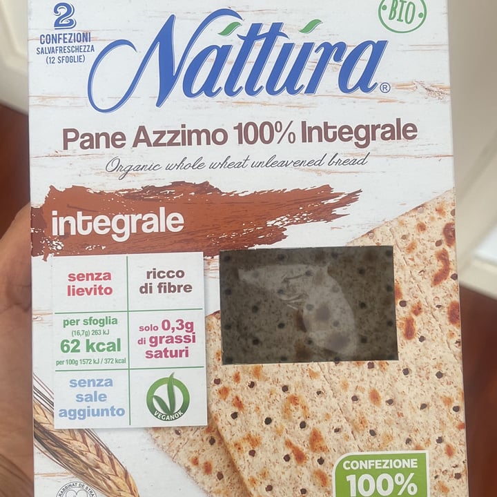 photo of Nattura Pane Azzimo 100% Integrale shared by @melissasveglife on  11 Apr 2022 - review