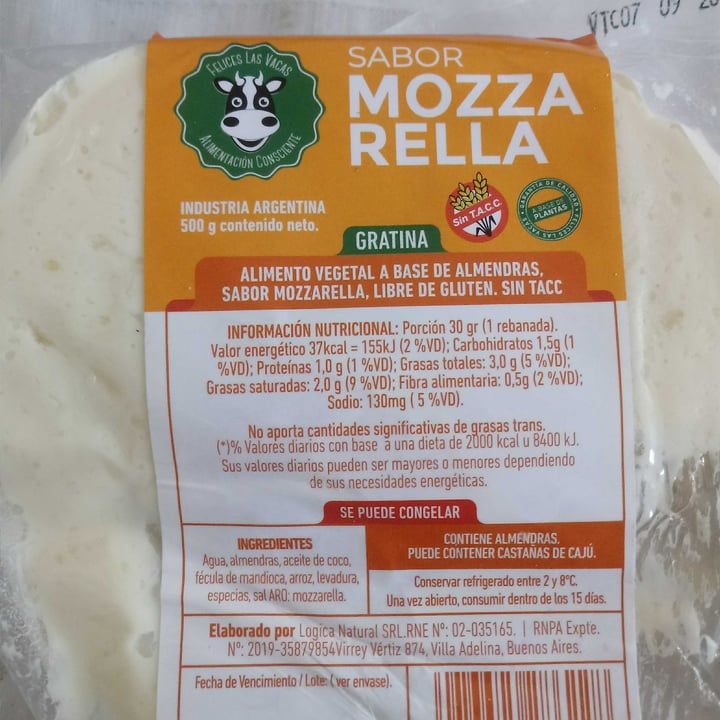 photo of Felices Las Vacas Mozzarella  shared by @corneliadelrancho on  25 Jul 2020 - review