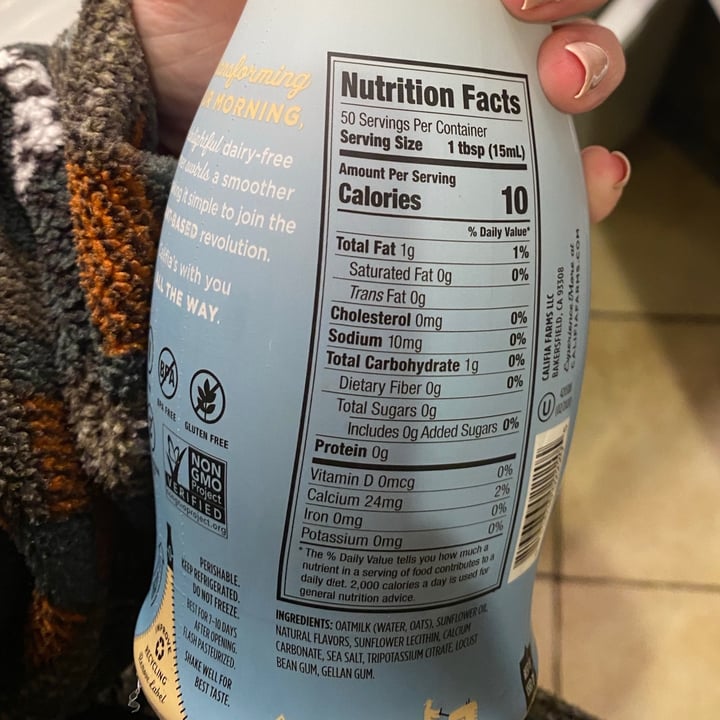 photo of Califia Farms Oat creamer gluten-free shared by @pam22 on  03 Dec 2020 - review