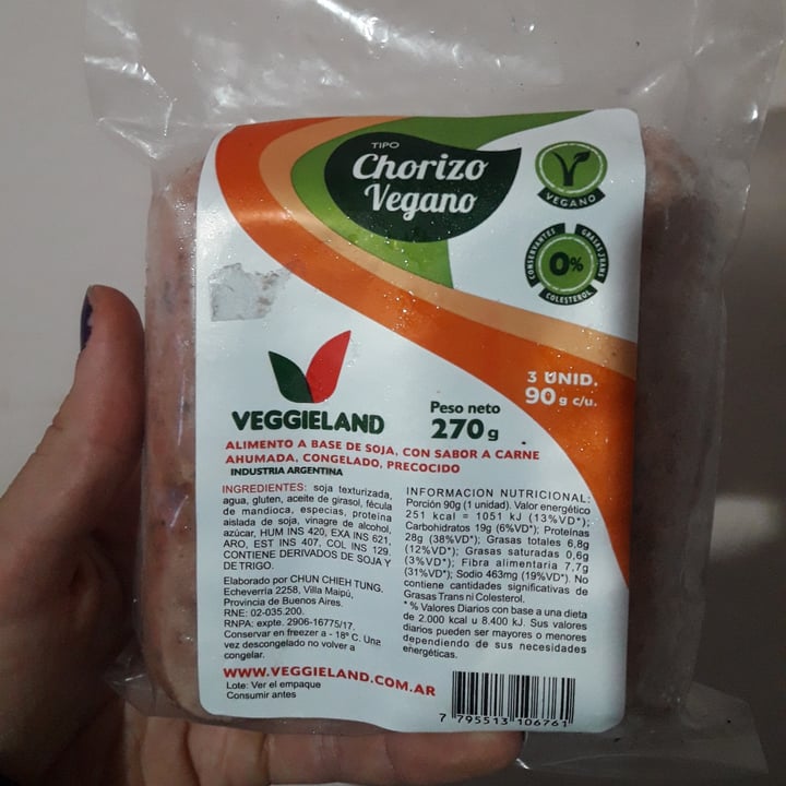 photo of Veggieland Chorizo Vegano shared by @altsca on  30 Apr 2022 - review