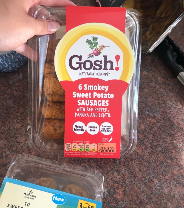 review photo of Gosh! Smokey Sweet Potato & Red Pepper Sausages shared by @ktw on 02 Aug 2020 - review