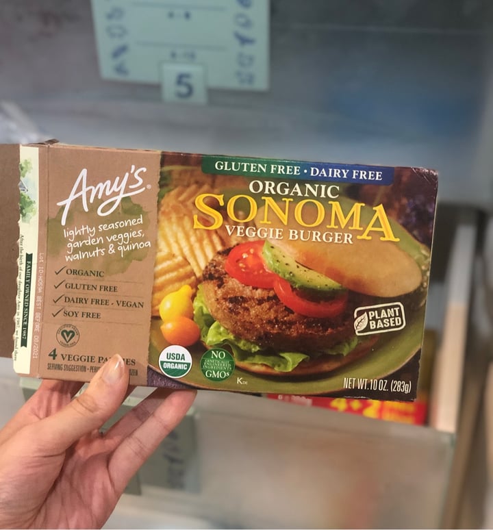 review photo of Amy’s Organic Sonoma Veggie Burger shared by @lesara on 14 May 2020 - review