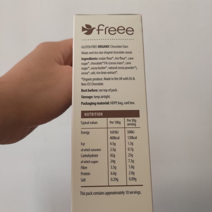 photo of Freee Chocolate Stars Cereal shared by @stevenneoh on  22 Nov 2022 - review