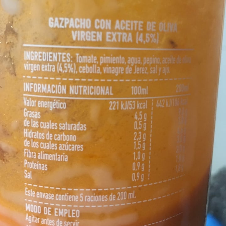 photo of Consum Gazpacho Refrigerado shared by @letisia on  04 Jul 2021 - review