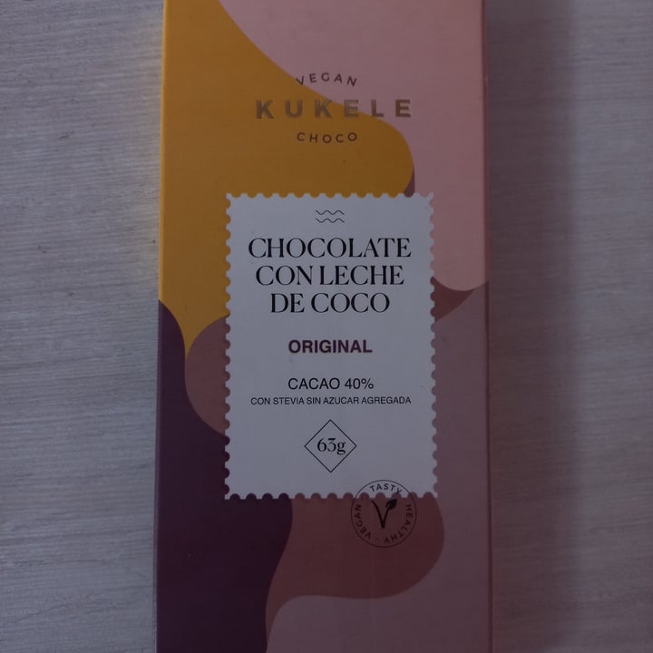 photo of Kukele Vegan Choco Chocolate Con Leche De Coco Cacao 40% shared by @phoebe123 on  19 Jun 2022 - review
