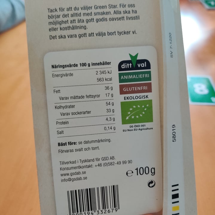 photo of Green Star Chocolate with Hazelnuts shared by @maikkumoi on  21 Sep 2021 - review