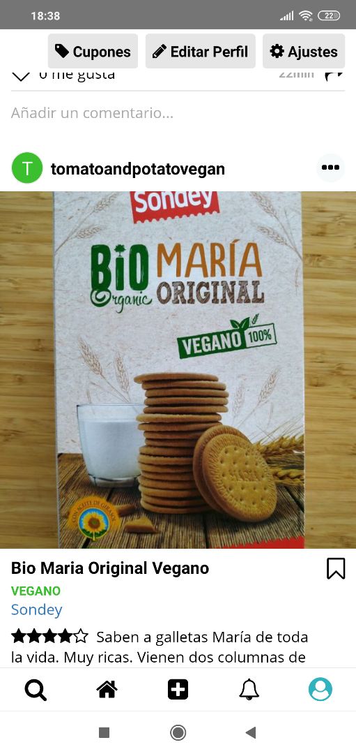 photo of Sondey Bio Maria Original Vegano shared by @tomatoandpotatovegan on  01 Mar 2020 - review