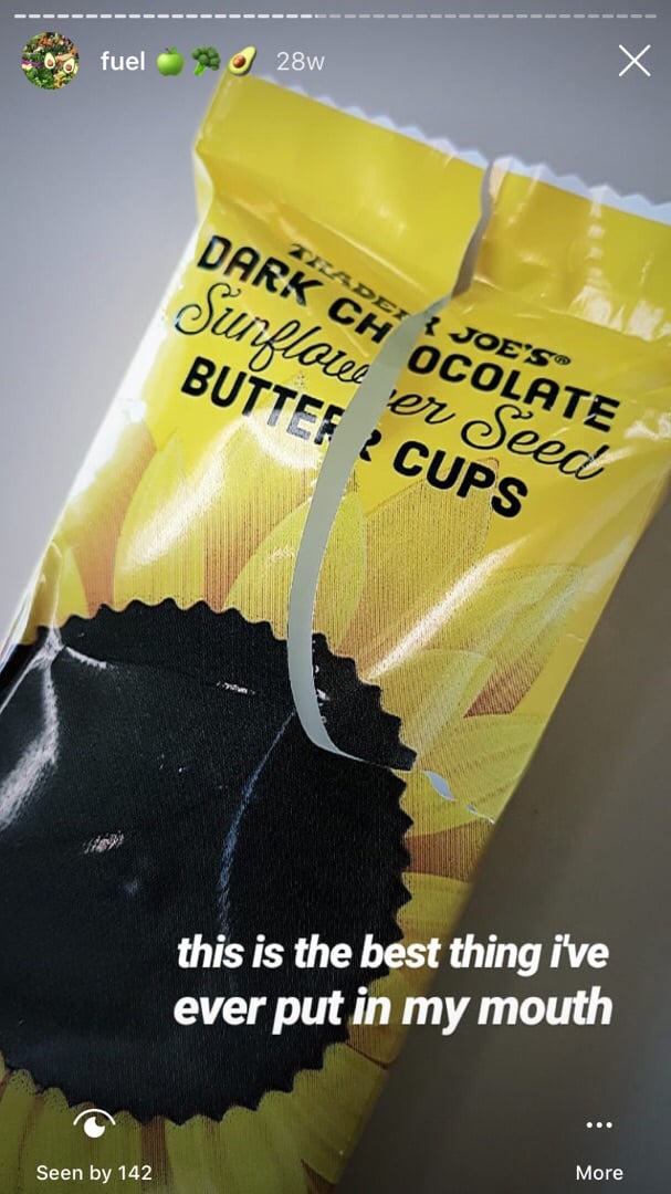 photo of Trader Joe's Dark Chocolate  Sunflower Seed Butter Cups shared by @irlmonkey on  25 Sep 2019 - review