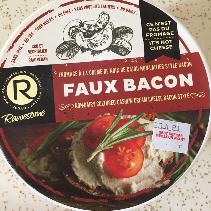 review photo of Rawesome Cashew cream cheese bacon style shared by @dovaillancourt on 11 Jul 2021 - review