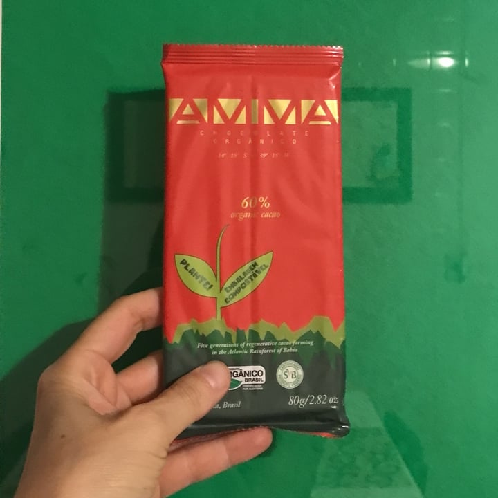 review photo of AMMA Chocolate orgânico 60% shared by @monicat on 15 Jan 2022 - review