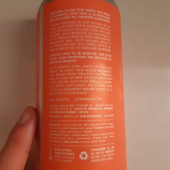 review photo of Loop Berliner Weisse Fraise shared by @goldenwish on 01 Sep 2022 - review