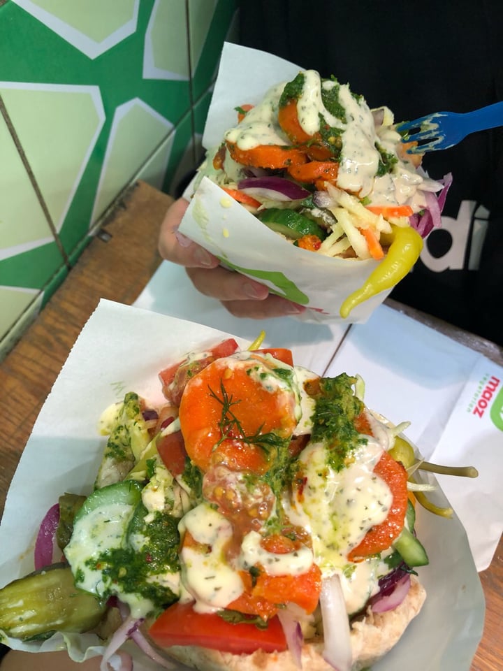 review photo of MOAZ Vegan Fast Food Restaurant Moaz Falafel Pitta shared by @farrahwebster on 08 Apr 2019 - review