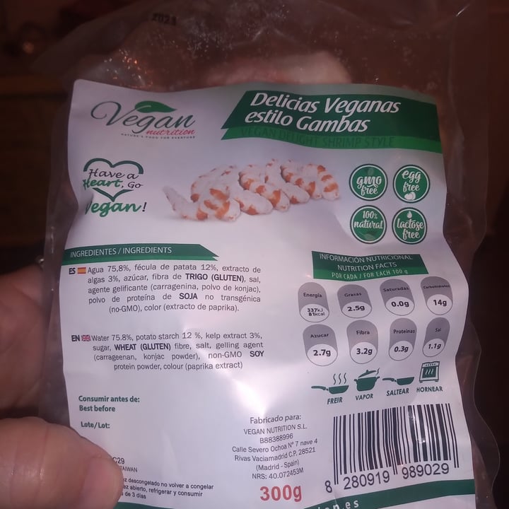 review photo of Vegan Nutrition Delicias Veganas Estilo Gambas (Vegan Shrimp Delight) shared by @boluda1985 on 17 Dec 2021 - review