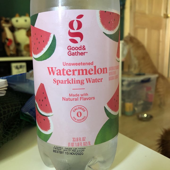 photo of Good & Gather Unsweetened watermelon sparkling water shared by @hinesrn on  07 May 2020 - review