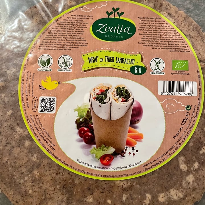 photo of Zealia Wrap de trigo sarraceno (ecológico) shared by @ibaivegan on  20 Oct 2022 - review