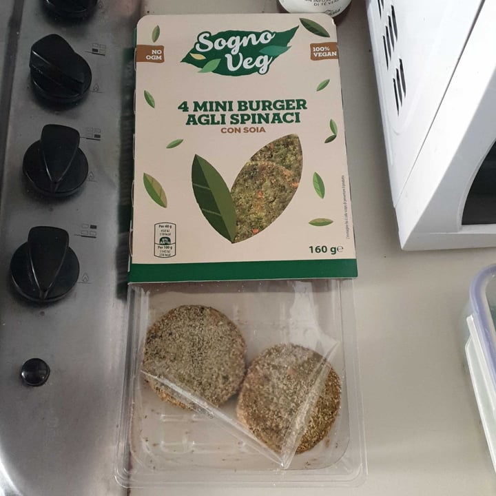 review photo of Sogno veg 4 Mini Burger Agli Spinaci Con Soia shared by @martadc on 04 Sep 2022 - review