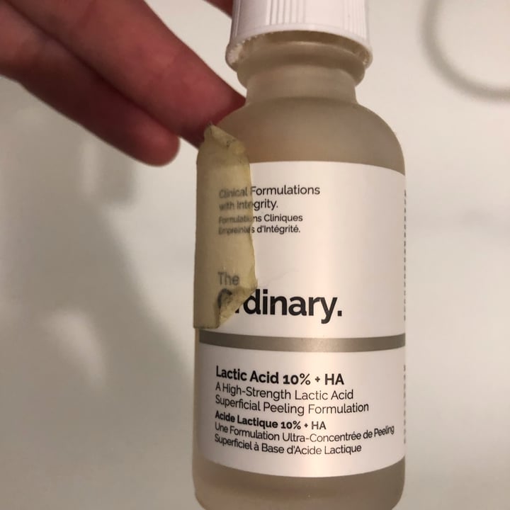 photo of The Ordinary Lactic Acid %10 +HA shared by @veganleaf on  25 Mar 2022 - review