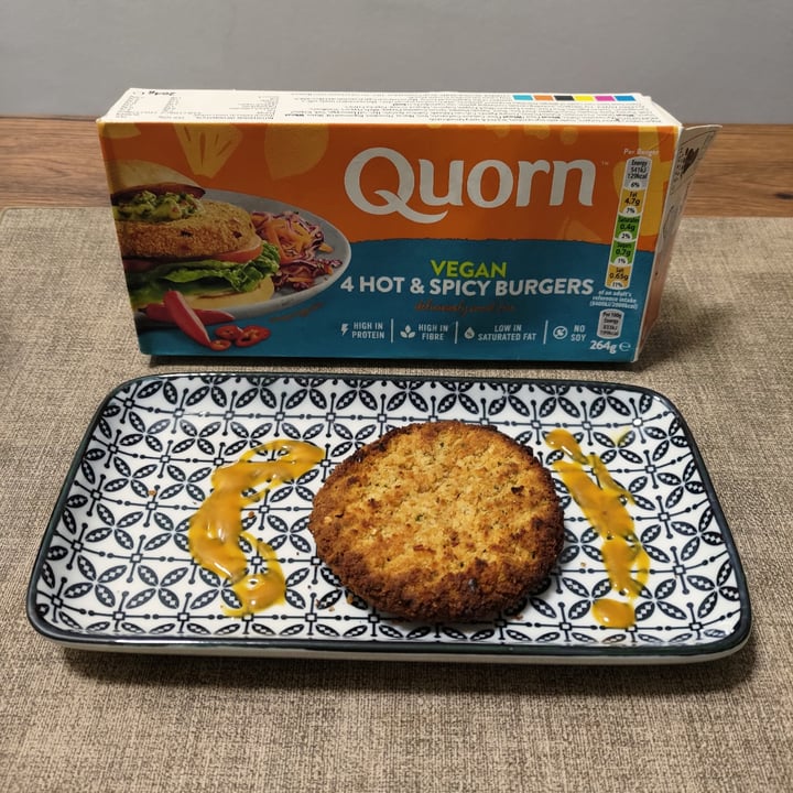 photo of Quorn Hot & Spicy Burgers shared by @stevenneoh on  23 Nov 2022 - review