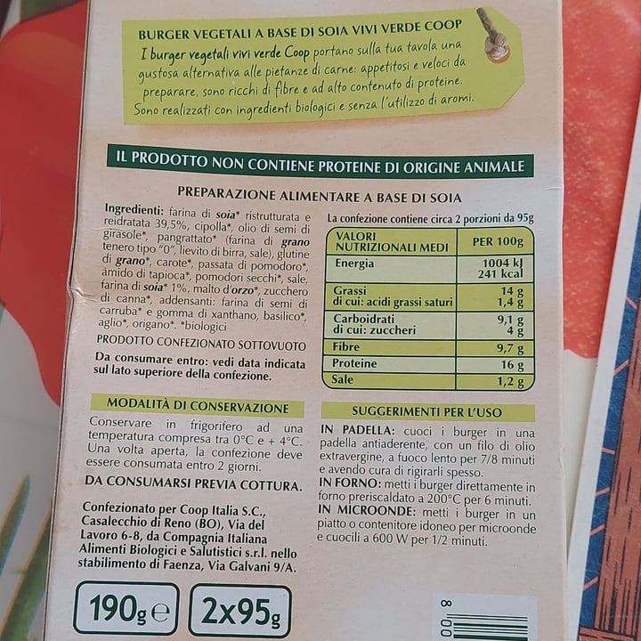 review photo of Vivi Verde Coop Burger di Soia shared by @letizia1 on 14 Apr 2022 - review