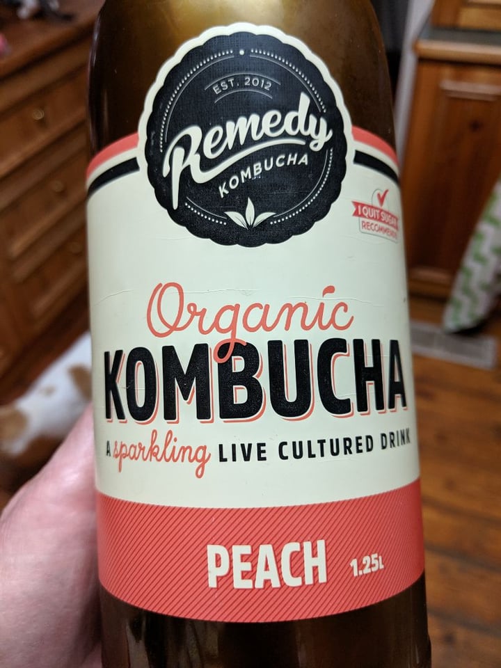 photo of Remedy Organic Kombucha Peach shared by @pattyvegan on  24 Sep 2019 - review