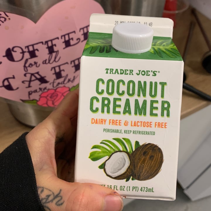 photo of Trader Joe's Coconut creamer shared by @kittyjones on  03 Jun 2022 - review