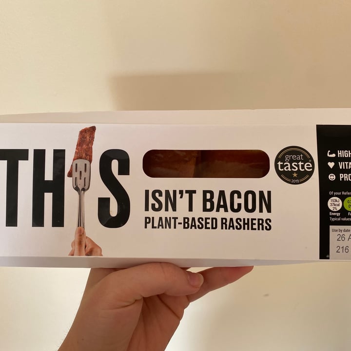 photo of THIS This isn't Bacon Plant-Based Rashers shared by @aliceboneham on  19 Aug 2020 - review