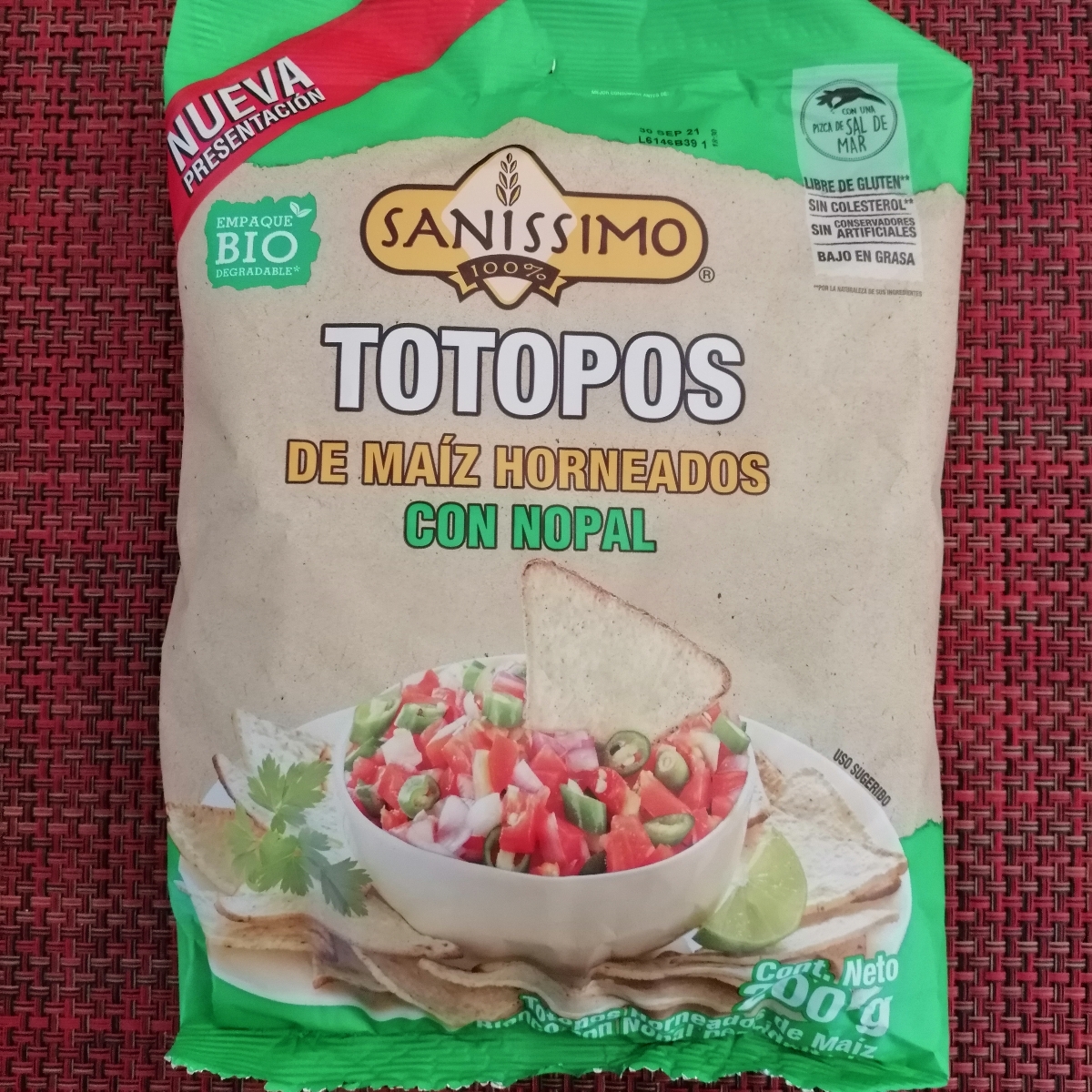 Totopos De Maiz Horneados Con Nopal from Sanissimo - Vegan Product ...