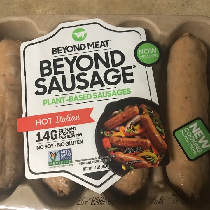 photo of Beyond Meat Beyond Sausage Hot Italian shared by @jonimarie on  27 Jun 2020 - review