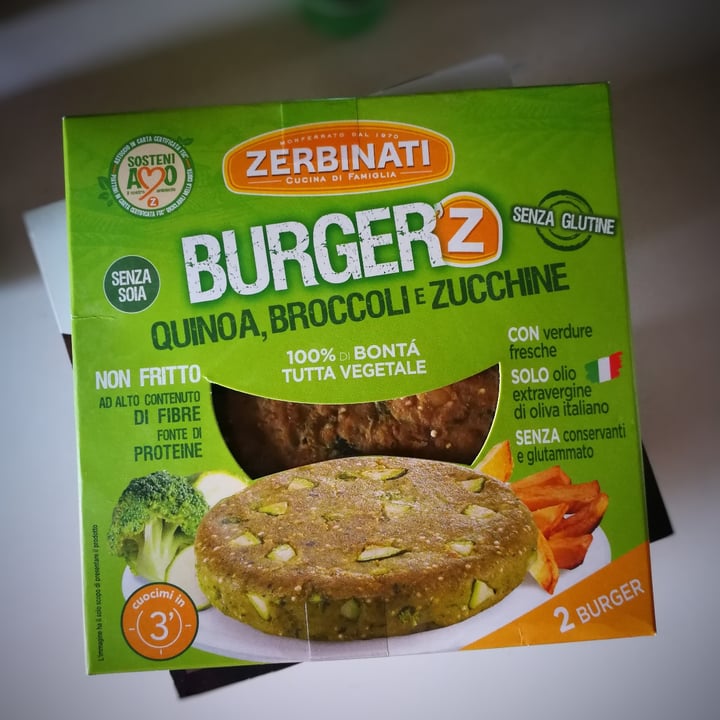 photo of Zerbinati Burger'Z Quinoa, Broccoli e Zucchine shared by @camyveg on  11 Jun 2021 - review