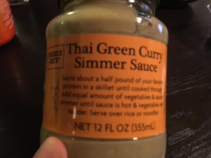 photo of Trader Joe's Thai Green Curry Simmer Sauce shared by @veganxplorer on  30 Nov 2018 - review
