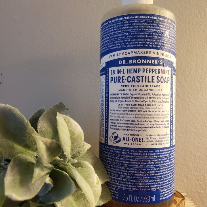 photo of Dr. Bronner's 18 In 1 Hemp Peppermint Pure-Castile Soap shared by @rachelanninmn on  19 May 2022 - review