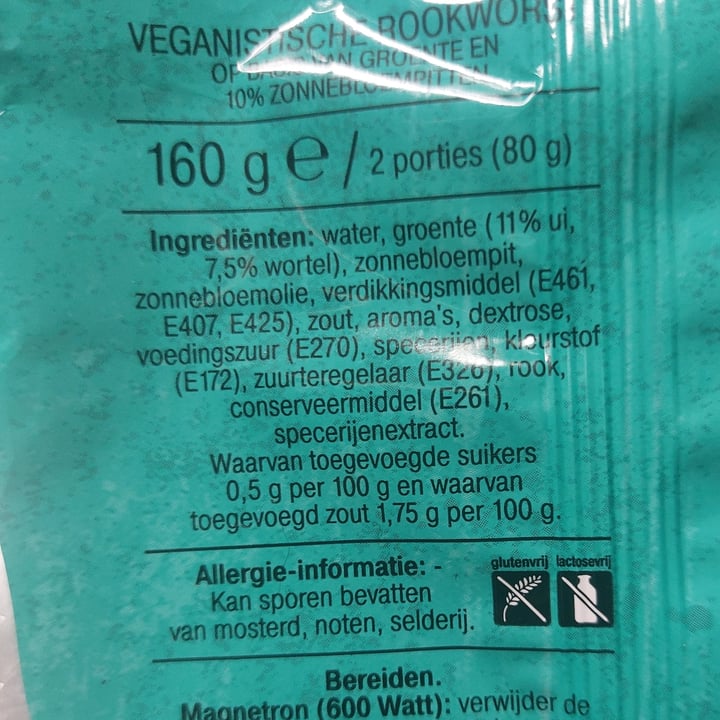 review photo of Albert Heijn AH Vegan rookworst shared by @saschazelf on 15 Nov 2022 - review