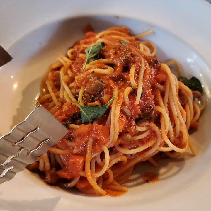 photo of Original Sin Mediterranean Restaurant Vegan Bolognese shared by @crueltyfreetan on  29 Mar 2022 - review