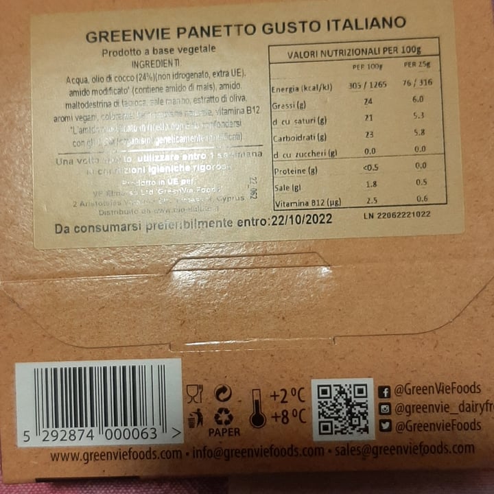 photo of GreenVie Foods Panetto gusto italiano shared by @sice75 on  17 Mar 2022 - review