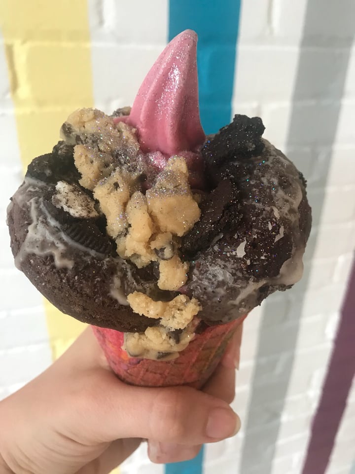 photo of MN Nice Cream Cafe Raspberry Soft Serve Cone shared by @jknopp on  05 Aug 2018 - review