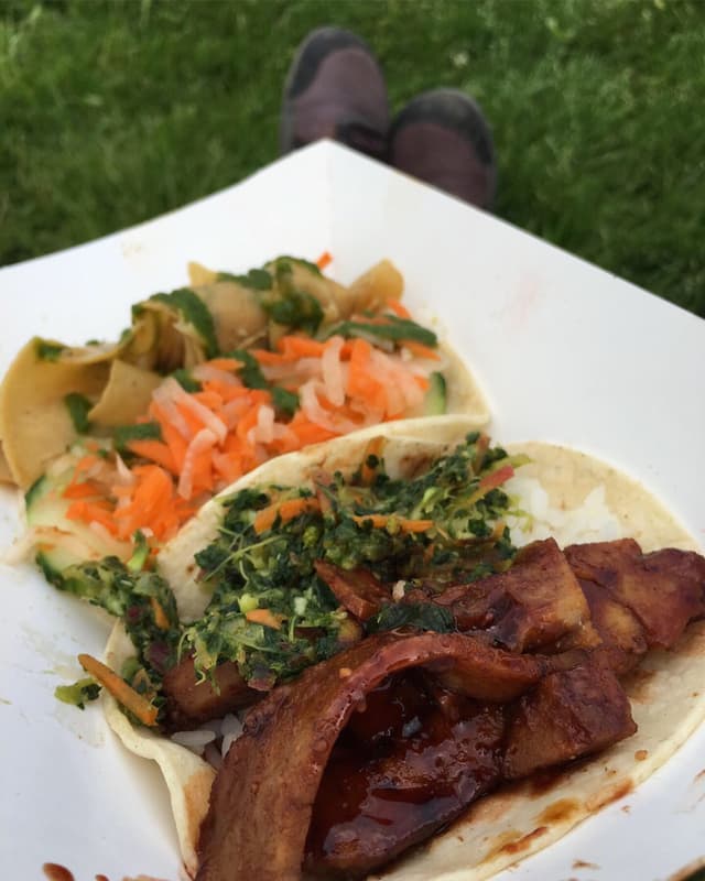 Photo of the dish “Banh mi taco and char suey taco”