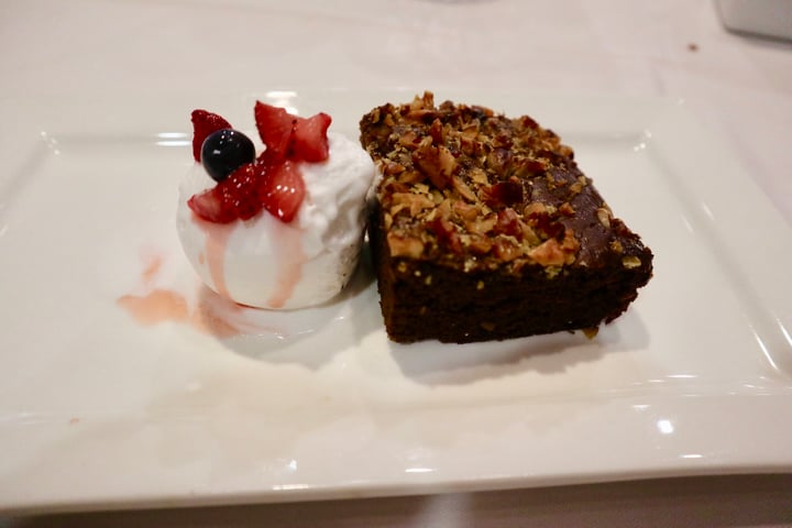 photo of Original Sin Mediterranean Restaurant Vegan Brownie with Coconut Ice Cream shared by @kaylabear on  03 Jul 2018 - review