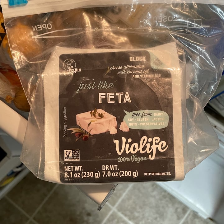photo of Violife Greek White (Block/Panetto) shared by @betsyfrank94 on  02 Dec 2021 - review