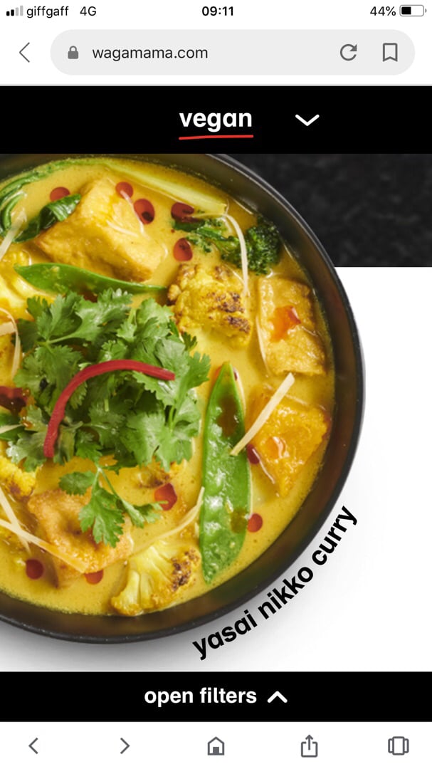 review photo of Wagamama Southampton Yasai Nikko Curry shared by @niccoleallen on 04 Dec 2019 - review