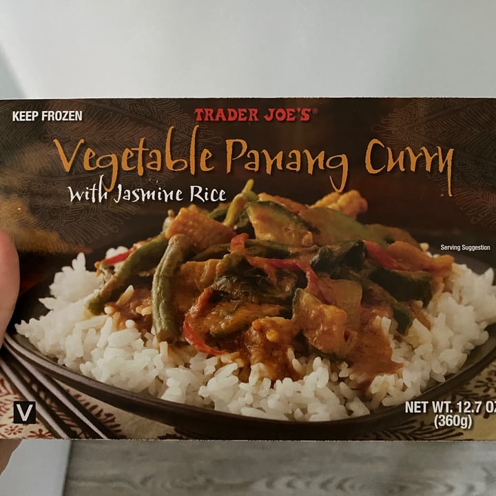 photo of Trader Joe's Vegetable Panang Curry with Jasmine Rice shared by @kaelinm on  26 Apr 2020 - review