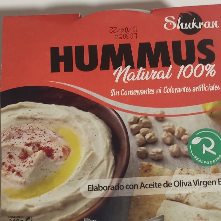 photo of Shukran Hummus shared by @sandravegan18 on  13 Mar 2022 - review