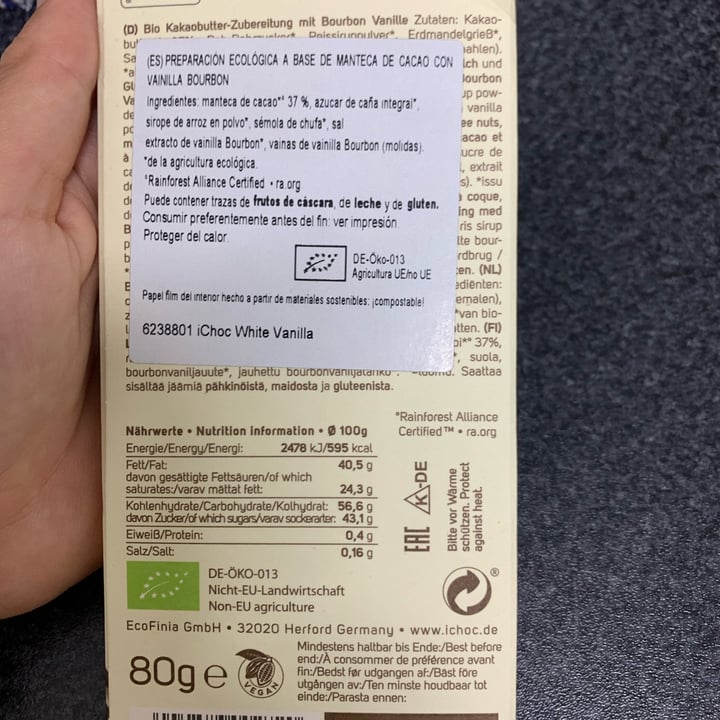 review photo of iChoc White Vanilla shared by @conchisr on 08 Oct 2022 - review