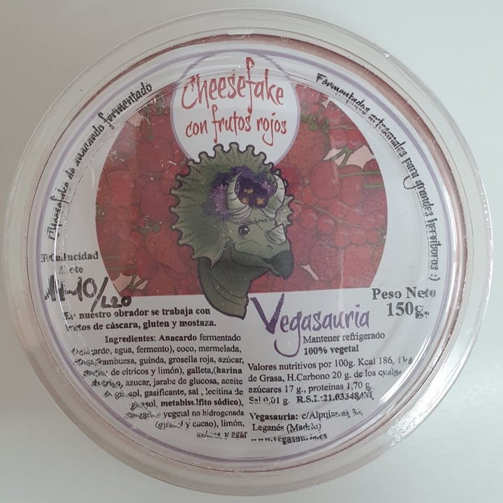 review photo of Vegasauria Cheesefake con Frutos Rojos shared by @maitanesb on 02 Oct 2020 - review