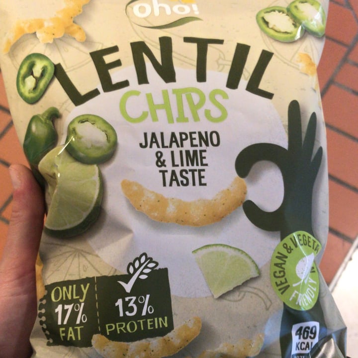 photo of Oho! Jalapeño and Lime Lentil Chips shared by @gre8 on  10 Dec 2021 - review