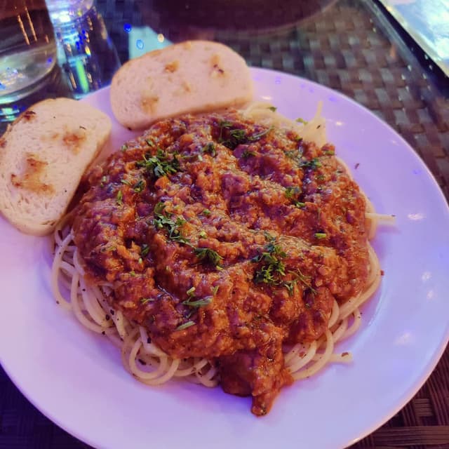 菜肴“Vegan Bolognese Spaghetti”的照片