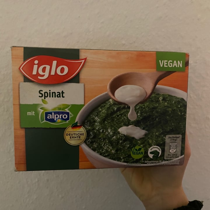 photo of Iglo Spinat mit Alpro shared by @holasoymylk on  12 Oct 2020 - review