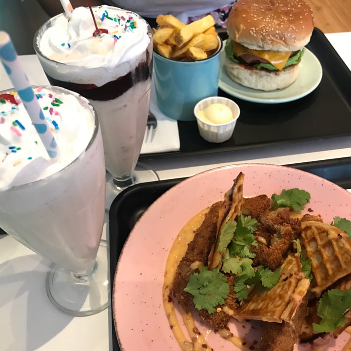 photo of Deer Mama Vegan Mylk & Burger Bar Fried Chicken And Waffles shared by @zuzana on  14 Jun 2020 - review